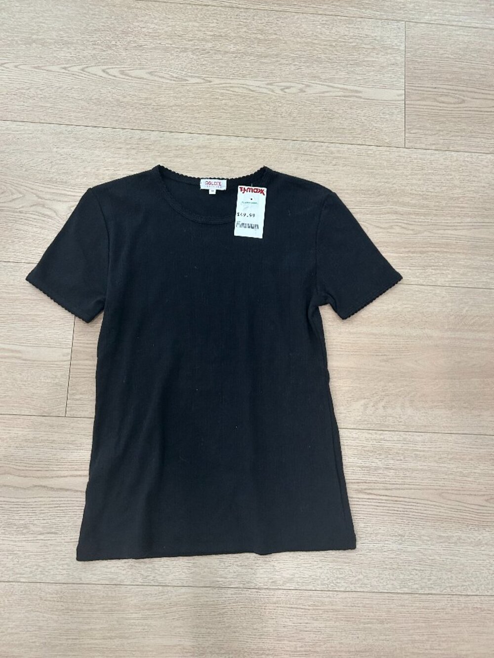 Goldie Black Detailed T Shirt NWT